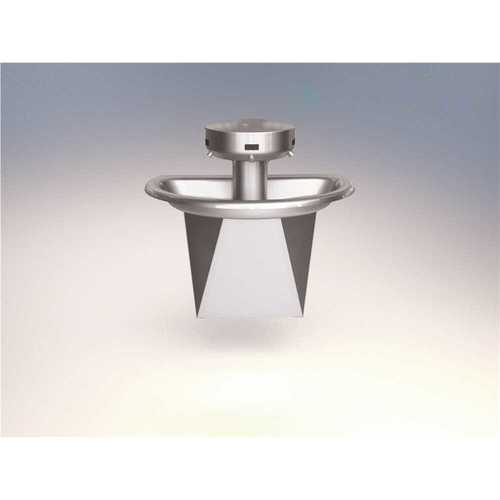 SENTRY Stainless Steel 36 in. Single Compartment Half Basin Wall Handwashing Sink