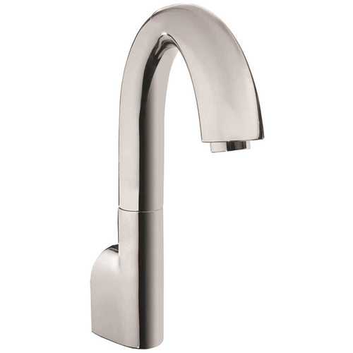 Gooseneck Wall-Mount EcoPower 0.35 GPM Electronic Touchless Sensor Bathroom Faucet in Polished Chrome