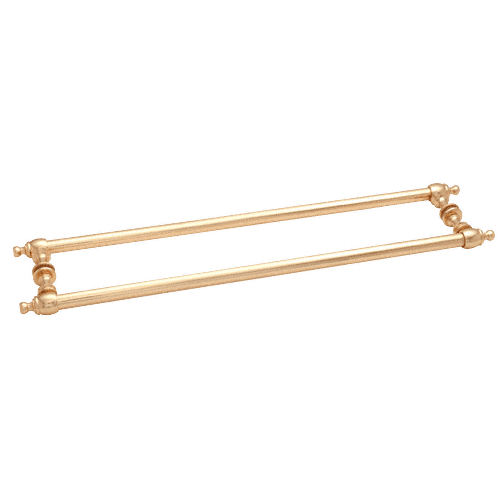 CRL C0L24X24BR Polished Brass Colonial Style 24" Back-to-Back Towel Bars