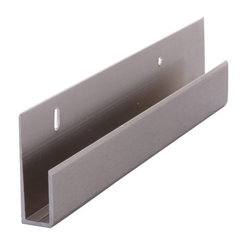 CRL D645BN Brushed Nickel 1/4" Deep Nose Aluminum JChannel 144