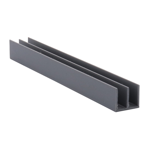 Gray Upper Plastic Track for 1/8" Sliding Panels 144" Stock Length - pack of 10