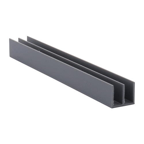 Gray Upper Plastic Track for 1/8" Sliding Panels 144" Stock Length