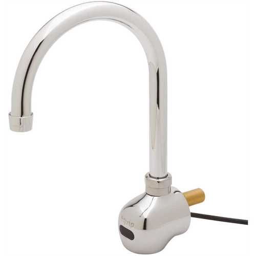 T & S BRASS & BRONZE WORKS 5EF-1D-WG T&S BRASS Sensor Single Hole Wall Mount Faucet in Polished Chrome Plated Brass