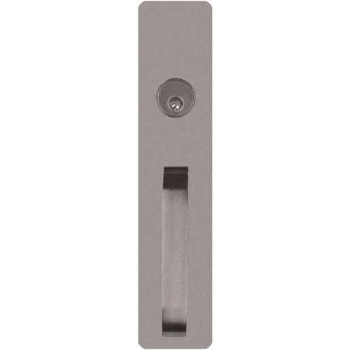 DETEX 03A 689 V Series Sprayed Aluminum Grade 1 Exit Trim, Night Latch Function, S Pull, Less Cylinder