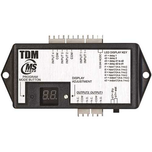Commander Black Lexan Time Delay Module, 2 Outputs with up to 4 Inputs, Time Delay 0-Seconds to 99 Seconds
