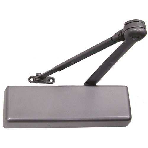 4040XP Series Size 1 to 6 Sprayed Aluminum Grade 1 Surface Door Closer, Hold Open Arm, (DEL) Delayed Action