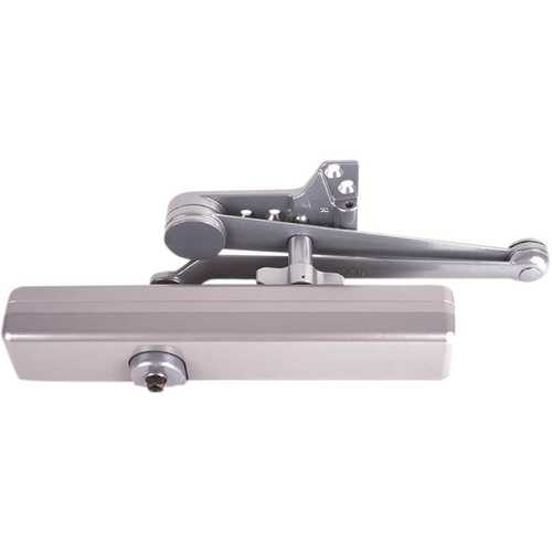 1460 Series Size 1 to 6 Sprayed Aluminum Grade 1 Surface Door Closer, Spring Stop Arm, Non-Handed