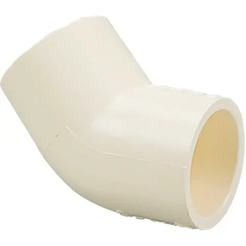 Pipe Elbow, 1/2 in, 45 deg Angle, CPVC, 40 Schedule