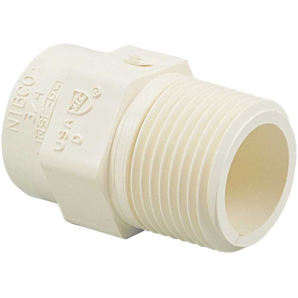 NIBCO C4704HD12 1/2 in. CPVC CTS Slip x MIPT Adapter Fitting