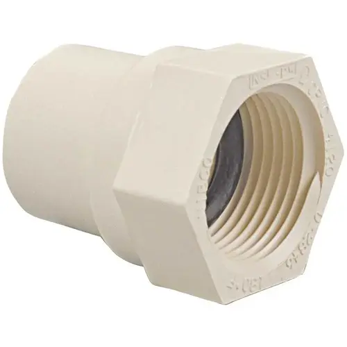 NIBCO C4703HD12 Pipe Adapter, 1/2 in, Slip x FIP, CPVC