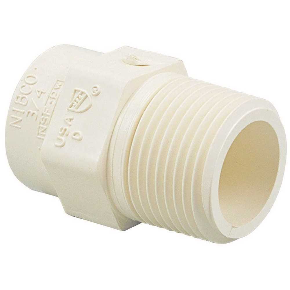 NIBCO C4704HD1 Pipe Adapter, 1 in, Slip x MIP, CPVC