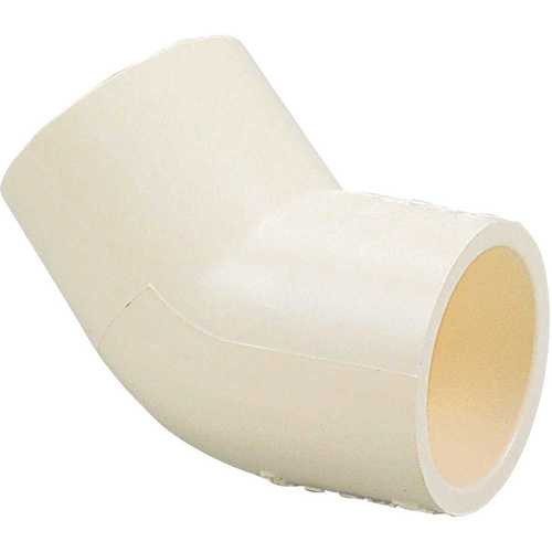 Pipe Elbow, 1 in, 45 deg Angle, CPVC, 40 Schedule