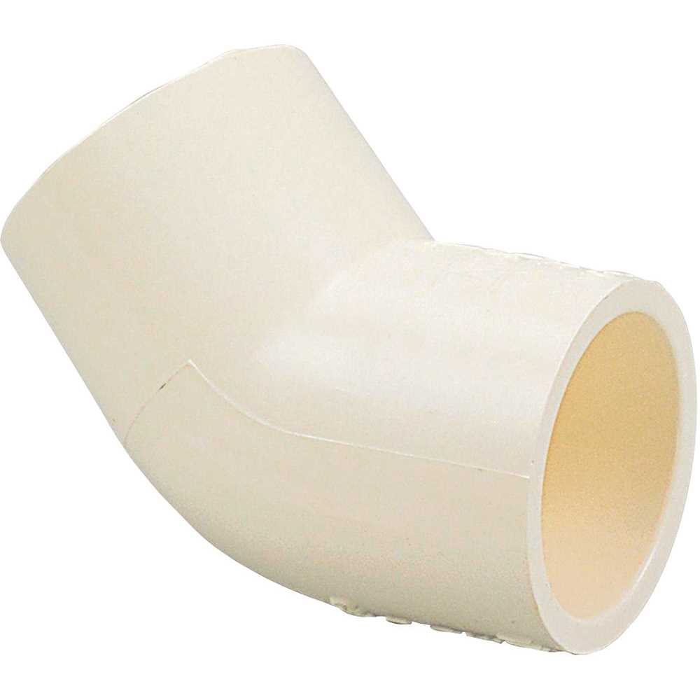 NIBCO C4706HD1 Pipe Elbow, 1 in, 45 deg Angle, CPVC, 40 Schedule