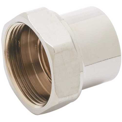 T&S BRASS 1 in. Polished Chrome Plated Brass Swivel to Rigid Adapter
