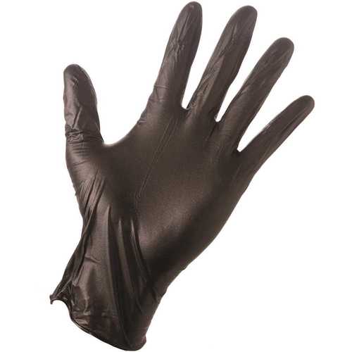 Grease Monkey Large Black 4 Mil Disposable Nitrile Gloves - pack of 100