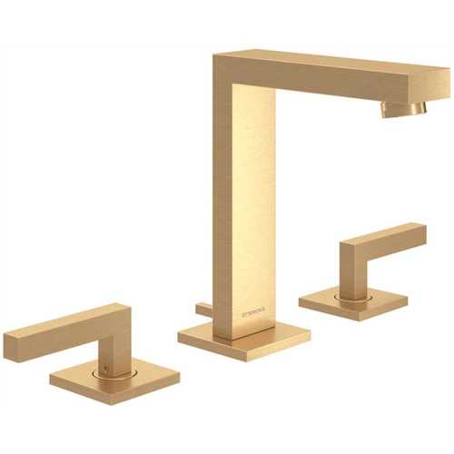 Duro 8 in. Widespread 2-Handle Bathroom Faucet with Drain Assembly in Brushed Gold