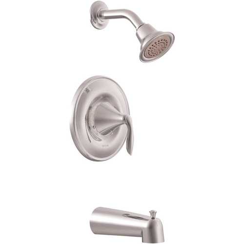 Moen T62133 Eva Single-Handle 1-Spray Tub and Shower Faucet with Posi Temp and M-PACT in Chrome (Valve Not Included)