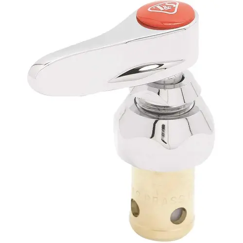 Eterna Cartridge Screw and Red Index Button Lever Handle with Spring Check Right Hand (Hot) Chrome