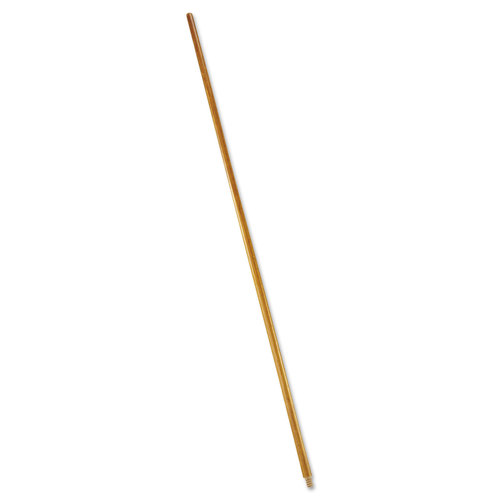 Broom Handle, 15/16 in Dia, 60 in L, Threaded, Wood, Natural