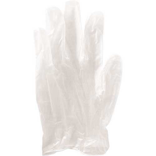 Extra-Large Clear Disposable Vinyl Multi-Purpose Gloves 3 Mil