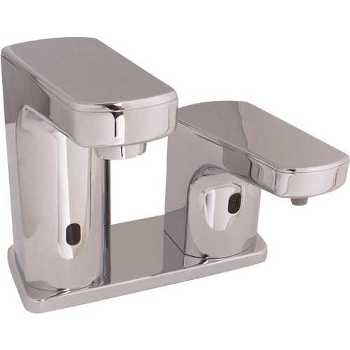 Speakman SFC-8790 Sensorflo Low Arc Sensor Single Hole Touchless Bathroom Faucet and Soap Combination in Polished Chrome