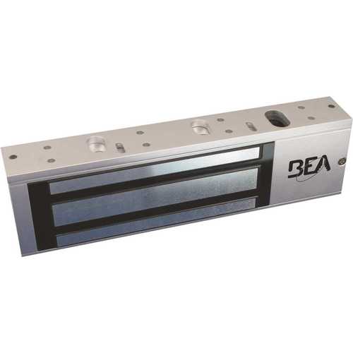 1200 Pound Double Surface Mount Magnetic Lock UL Listed 12 / 24 Volt DC with Door Status Sensor Aluminum Finish