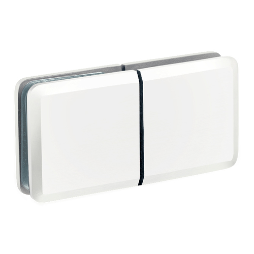 Brixwell C-180Y-W Square Corners Glass to Glass Clip 180 Degree "Y" Clip Gloss White
