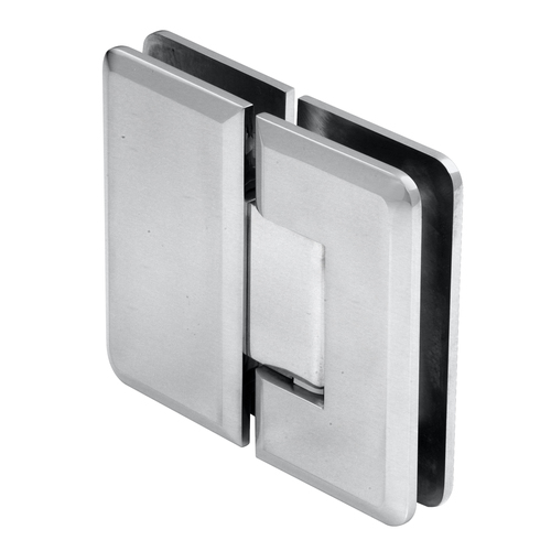 Adjustable Masterpiece Series Glass To Glass Mount Hinge 180 Degree Brushed Stainless Steel