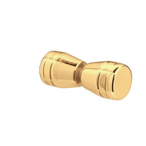 Deluxe Series Glass Door Knob Back to Back Mount 24K Gold