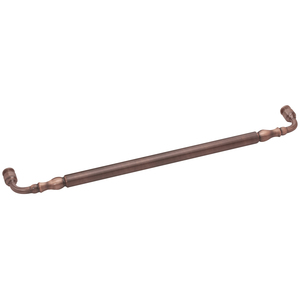 Brixwell TBT-18LH-ACP 18 Inches Center To Center Traditional Series Victorian Style Large Hole Towel Bar Antique Copper