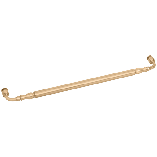 Brixwell TBT-18LH-SB 18 Inches Center To Center Traditional Series Victorian Style Large Hole Towel Bar Satin Brass