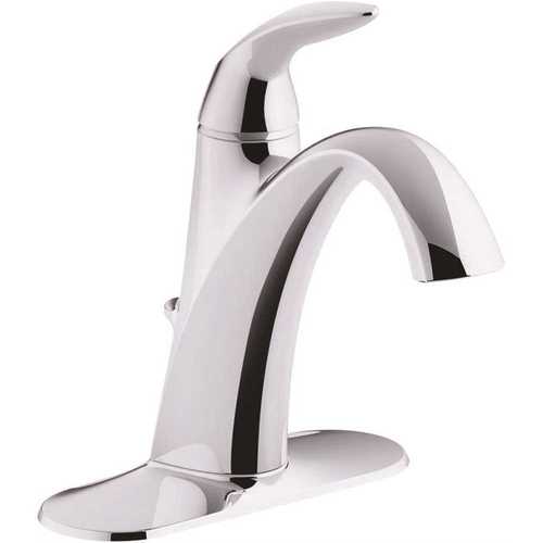 Alteo Single Handle Single Hole Mid-Arc Water-Saving Bathroom Faucet in Polished Chrome