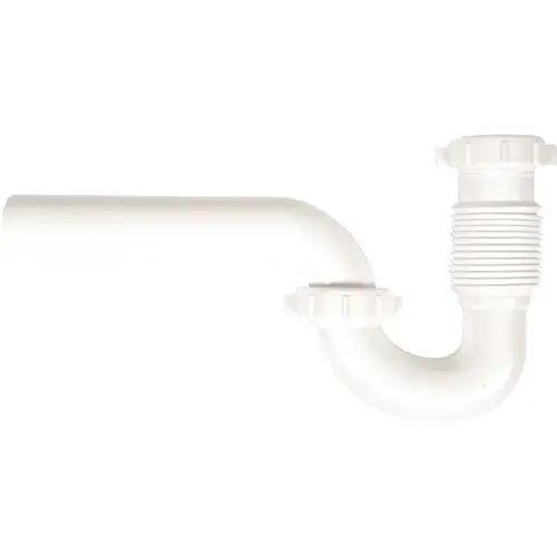 Everbilt 1-1/2 in. Polypropylene Form N Fit Flexible P-Trap White