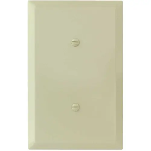 Ivory Smooth 1-Gang Blank Jumbo Metal Wall Plate - pack of 20