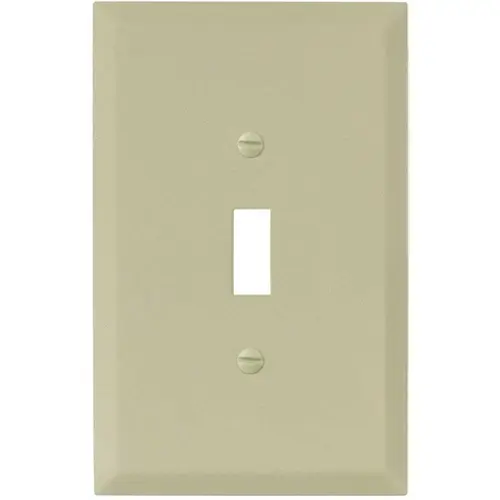 Ivory Textured 1-Gang Toggle Jumbo Metal Wall Plate - pack of 20