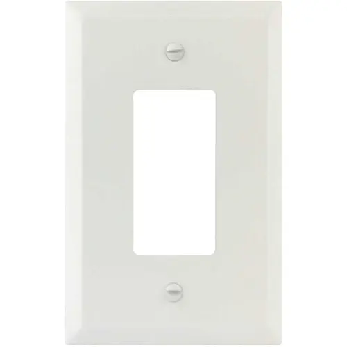 White Smooth 1-Gang Rocker Jumbo Metal Wall Plate - pack of 20