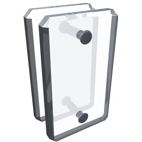 Brixwell AMC180 Clear Acrylic 180 degree Mall Glass Clamp