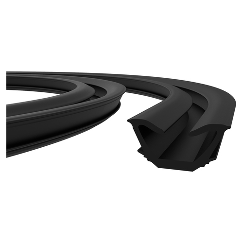 CRL AS133696 96" Flexible Flocked Rubber Glass Run Channel for Universal Applications