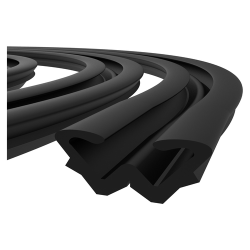 CRL AS152896 96" Flexible Flocked Rubber Glass Run Channel for Universal for Buses and RV Windows 75000638