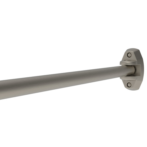 CRL ASR1BN Brushed Nickel Curved Adjustable Wall Mount Shower Rod