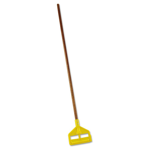 Rubbermaid RCPH115 Invader FG Wet Mop Handle Side Gate, 1 in Dia, 54 in L, Side Gate, Hardwood, Yellow