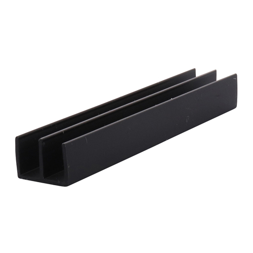 Brixwell D712BL-CCP72 Black Upper Plastic Track for 1/4" Sliding Panels  72" Stock Length