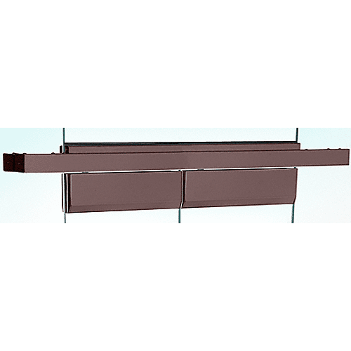 Black Bronze Anodized Double Floating Header for Overhead Concealed Door Closers - for 72" Wide Opening