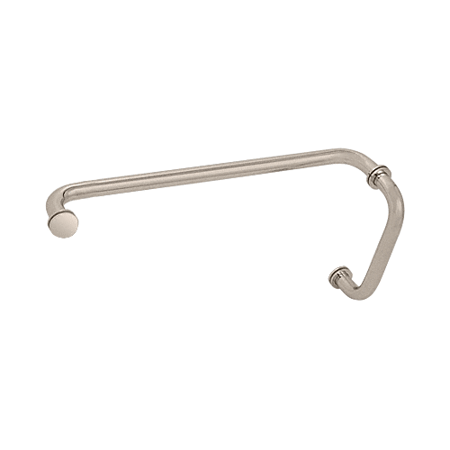 Satin Nickel 8" Pull Handle and 18" Towel Bar BM Series Combination With Metal Washers