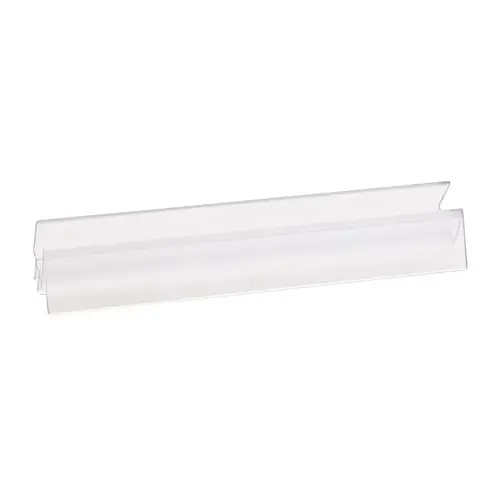 Clear Co-Extruded Bottom Wipe With Drip Rail for 1/2" Glass -  72" Stock Length - pack of 5