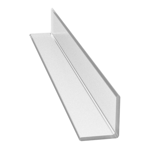 CRL P12LJ Multi-Purpose Clear 'L' Angle Jamb Seal for 1/4" to 1/2" Glass - 95" Stock Length