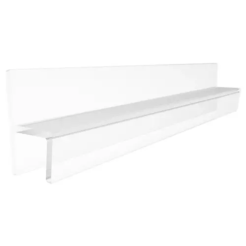 Clear Polycarbonate H-Jamb 180 Degree for 10 mm Glass - 18" Stock Length