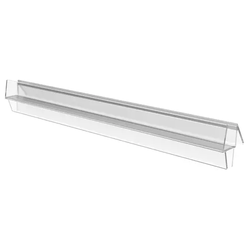 Clear Co-Extruded Bottom Wipe with Drip Rail for 1/4" Glass -  72" Stock Length - pack of 5