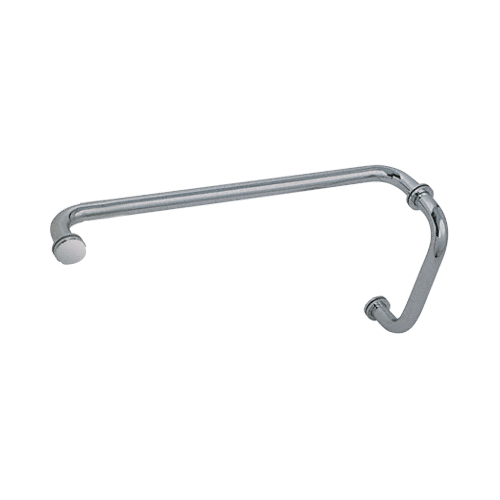 CRL BM8X18BN Brushed Nickel 8" Pull Handle and 18" Towel Bar BM Series Combination With Metal Washers