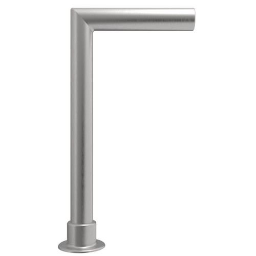 CRL SG925BS Brushed Stainless Elegant Series Glass on Front and Top Shelf Sneeze Guard - Right Hand End Post Only